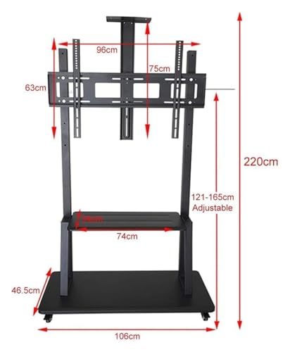 Soporte Móvil para TV con Altura Ajustable miniatura 2