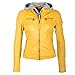 Produktbild Gipsy Damen Lederjacke aus feinstem Lammnappa Leder mit Kapuze (S, Gelb)