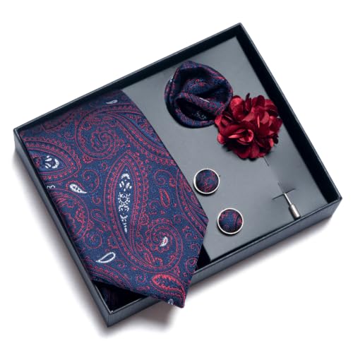 Image of joy alice 70 Colors Ties Set Men Mixed Color Necktie Handkerchief Cufflinks Brooch 3.15 Formal