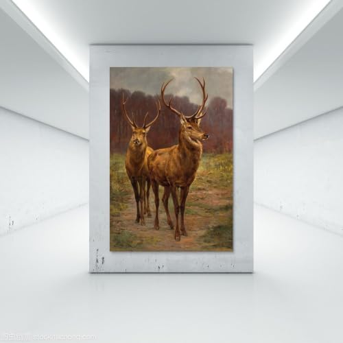 Décoration murale cerf Rosa Bonheur affiche faune sauvage 50x75cm - 7