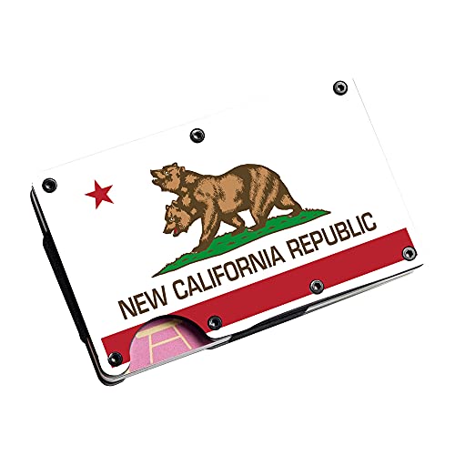 New California Republic Aluminum Stainless Steel Money Clip Mens Wallet and Credit Card Holder - Gift for Birthdays, Christmas, Fallout Fans