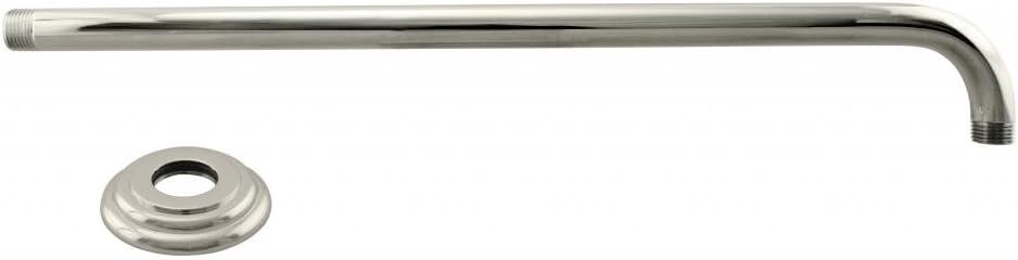 Westbrass 1/2" IPS x 19" 90-Degree Rain Shower Arm with Flange, Oil Rubbed Bronze, D3703-1-12