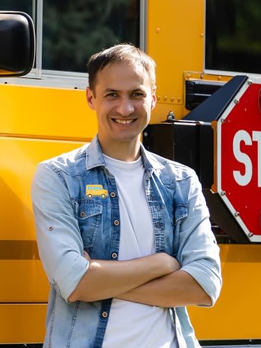 Image of Landical School Bus Ornament Appreciation Gifts Driver Pins Bulk Thank You Pins Birthday Essentials Accessories for Men Retired