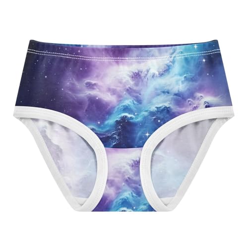 Vibrant Blue Purple Gradient Cloud Toddler Underwear Custom 2t Cotton Girl Panties Cute Personalized Briefs Underpants