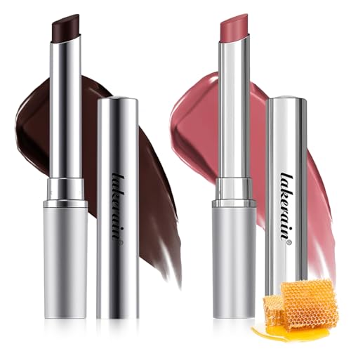 WEEMAY 2Pcs Honey Noir Lipstick Deep Moisturizing Black Cherry Tint Lip Balm Nourishing Honey Noir Lipgloss Black and Pink Lip Tint Hydrating Lipgloss for All Skin Tones
