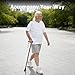 HEALTHBAZAAR Walking Cane with LED Light, Folding Canes for Men & Women with Shock Absorption - Adjustable, Lightweight Collapsible Walking Sticks with Comfort Grip Handle, Heavy Duty All Terrain Tip