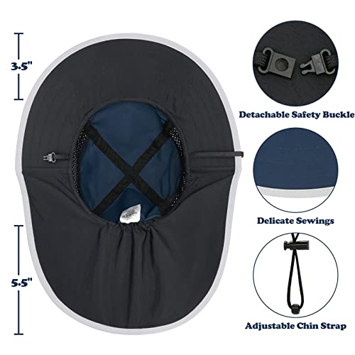 Kids Sun Hat Toddler Sun Hat UPF50+ Girls Boys Sun Hat with Neck Flap Toddler Beach Hat Baby Summer Hat Toddler Hat 1-6Y4