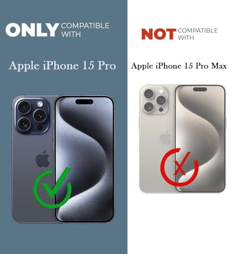 Image of Jkobi Back Case Cover for iPhone 15 Pro (Shockproof with Polycarbonate Clear Panel | Black)