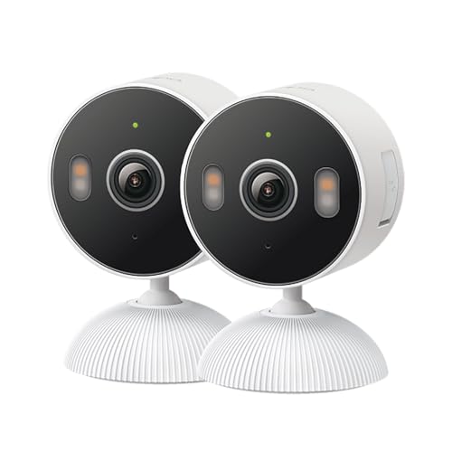 Tapo 2K Indoor/Outdoor Wired Security Camera - Works as a Baby Monitor & Pet Camera Person/Motion/Baby Cry Detection 2-Way Audio Siren Subscription-Free SD Storage or Optional Cloud C113 (2-Pack)