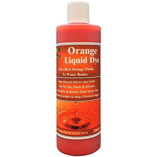 HYDRA Orange Liquid Pond Dye 250ml for Pond Water Features and Fountains