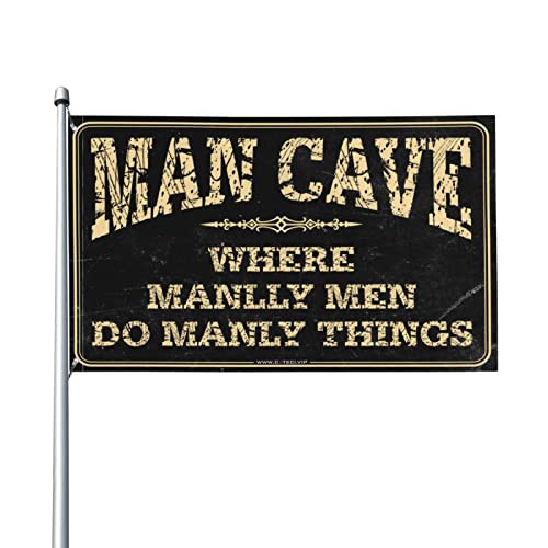 Decoración de bar con bandera de la cueva del hombre COTECI para pared grande
