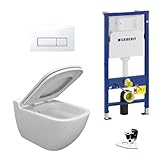 Mit Drückerplatte Delta51 weiß für Zwei-Mengen-Spülung, rechteckig