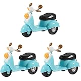 PRETYZOOM 3st Mini- Quad Roller Desktop-simuliertes Motorradmodell Motorradschmuck Im Vintage-Stil Vintage- -Ornament Motorradmodell Ornament Motorradfiguren Plastik