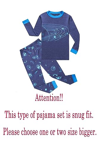 Image of KikizYe Little Big Boys Long Sleeve Pajama Sets 100% Cotton Pjs