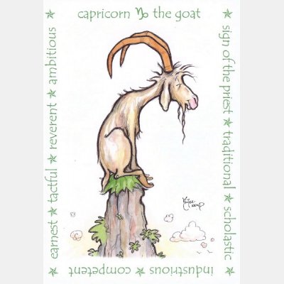 3 x Capricorn biglietti di auguri