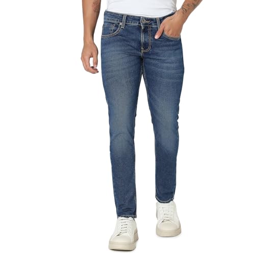 Image of Spykar Men's Skinny Fit Low-Rise Casual Jeans