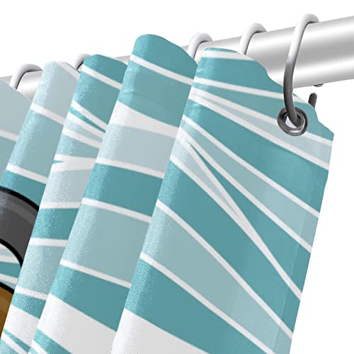 Rideau de douche ancre de qualité supérieure textile bleu - 6