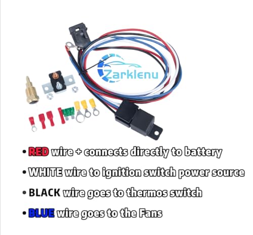 Zarklenu 3 Row Aluminum Radiator Shroud Fans Relay Kit for 1996-2005 Chevrolet S10 GMC Blazer Jimmy Sonoma Bravada 4.3L V6 V8 Swap 1996 1997 1998 1999 2000 2001 2002 2003 2004 2005 Performance by Zarklenu - Image 5