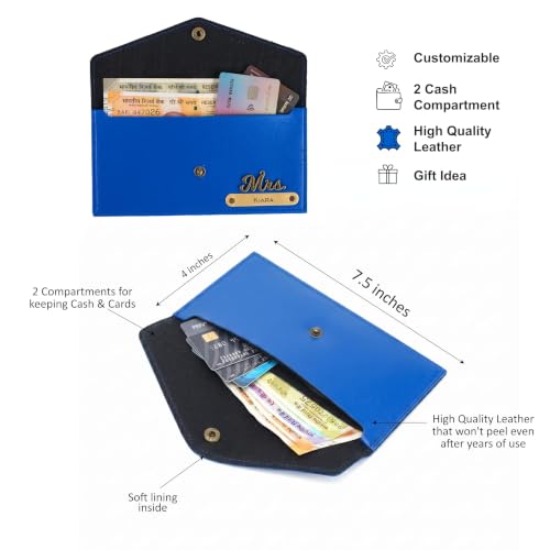 Image of AICA Personalized Name & Charm Passport Cover Holder Combo Giftset for Women (RoyalBlue) | Customized Gifts Birthday Anniversary Wedding Marriage for Woman Women Girl Wife