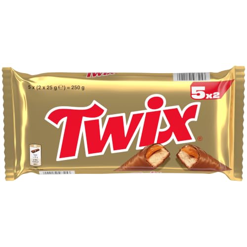 Twix Barritas Chocolate con Leche Galleta y Caramelo Pack 5 u. x 50g