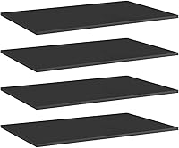 Vista 36 de 4 tableros de repuesto para estanterías, paneles de repuesto de aglomerado, unidades de almacenamiento, estantes organizadores, color gris hormigón