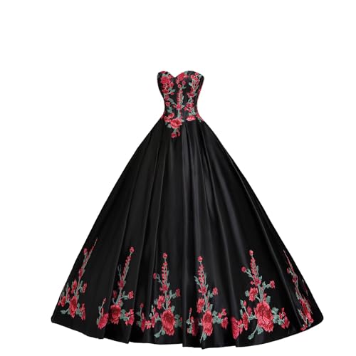 Luxurious Red and Green Embroidery Beaded Quinceanera Dresses Modern Prom Graduation Dress 2022