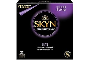 Lifestyles SKYN Elite Condom Bundle with Brass Lunamax Pocket Case - Non-Latex...