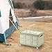 RNXRZANK Camping Organizer Box with Wheels for Car Trunk Storage and Outdoor Use, Green PP Lid, Small Wheels