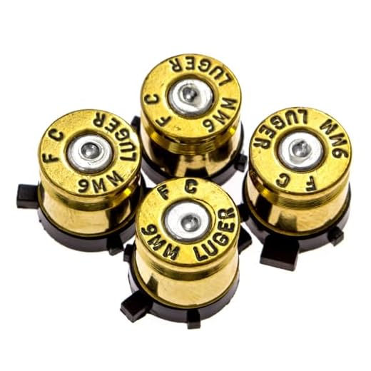 Controller Bullet Buttons for PlayStation PS4 PS5 - Made Using Real 9MM Spent Bullet Casings - Includes Tools