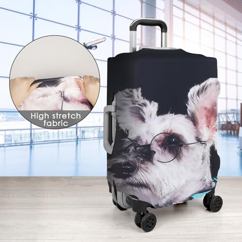 Luggage Covers for Suitcase Tsa Approved, Travel Suitcase Cover Protector Fits 29-32 Inch Luggage, Washable Baggage Covers (XL, Eyes Dog)4