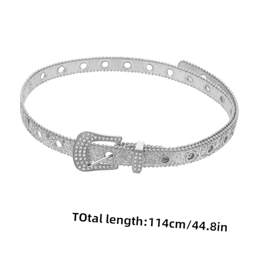 FRCOLOR Stylish Adjustable Waist Belt with Rhinestone and Sequin Decor Fashionable Trouser Belt for Parties Weddings and Special Occasions2