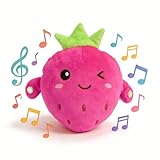 Baby Musical Sensory Toy,nteractive Musical Plush Toy with Sounds，Sensory Activity Learning Educational Kid Toy,Fun Christmas and Birthday Gifts Suitable for Multiplayer interaction (pink strawberry)