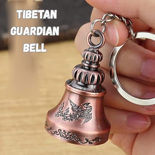 Image of Good Luck Keychain for Men and Women Tibetan Guardian Bell Metal Key Chain for Bike, Car, Scooty and Bag Keychains & Keyrings Classic Antique Temple Bell Keychains Birthday Gift