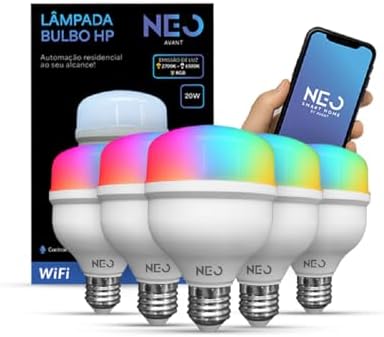 Kit Lampada Led Smart Wi-fi 2.4 GHz Bulbo Hp 20w 30w 40w ou 50w 2...