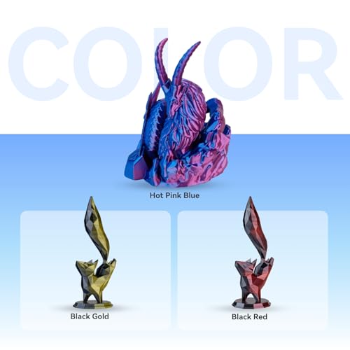 Image of Chitu Systems Conjure Silk PLA 3D Printer Filament, 2KG Spool (4.4lbs), 1.75mm Dual Color Filament, Dimensional Accuracy + /-0.02mm, Silk 3D Printing Filament Bundle, (Hot Pink Blue 2-Pack)