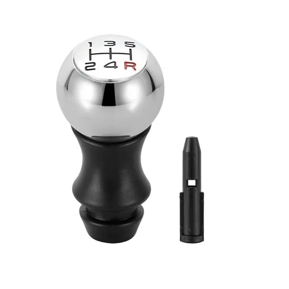 POANBCGY 5 SpeedGear Shift Knob VTS Sports Lever Handball for Peugeot 106 206 306 406 107 207 307 308 407 Auto Parts(Chrome red Font)