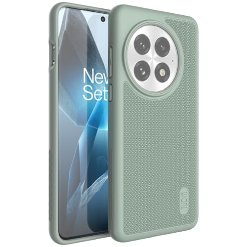 Image of TUDIA [MergeGrip Designed for OnePlus 13 Back Cover 5G (2025) - [Military Grade Drop Tested] Dual Layer Shockproof Slim Heavy Duty Tough Phone Case - Green Lily