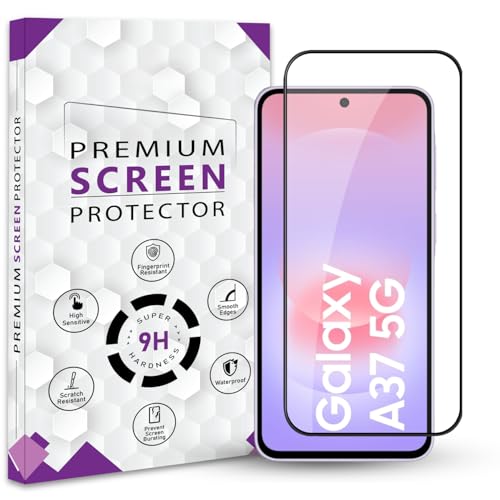 Image of Premium Tempered Glass Screen Protector Guard For Samsung Galaxy A37 5G (6.7 Inch, Pack of 1) | Edge to Edge Coverage With Easy to installation kit