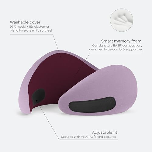 Image of Ostrichpillow Go Neck Pillow, Travel Pillows for Airplanes, Premium Memory Foam Travel Pillow, 360º Ergonomic Design, Asymmetrical Sides, Travel Bag Included, Washable Modal Cover