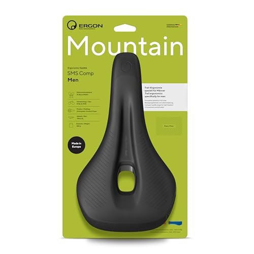 Ergon SMS Comp Men’s Bike Saddle – Ergonomic Bicycle Seat for MTB, Trail & All-Mountain Riding, M/L