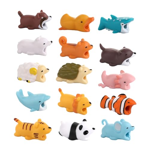 16 Protecteurs De Câble Mignons En Forme De Fruits/Animaux - Anti-Casse Pour Chargeurs