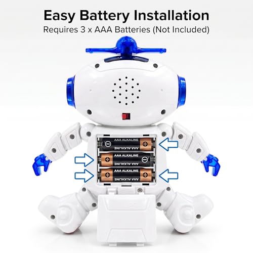 Image of Dancing Robot Toy for Kids with 3D Lights and Music Robot with Moving Hands Legs Head Spinning Action Battery Operated Fun Dance Toy for Boys Girls Indoor Play [White 99444-2]