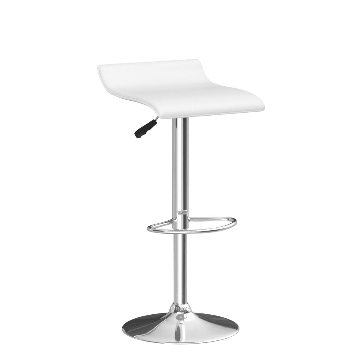 Beltom® 2 SGABELLI da Bar E Cucina con PENISOLA Regolabili in Altezza Sedia Girevole per PIZZERIE Pub RISTORANTI Hotel Soggiorno Ufficio - Modello Wave - X2-Bianco