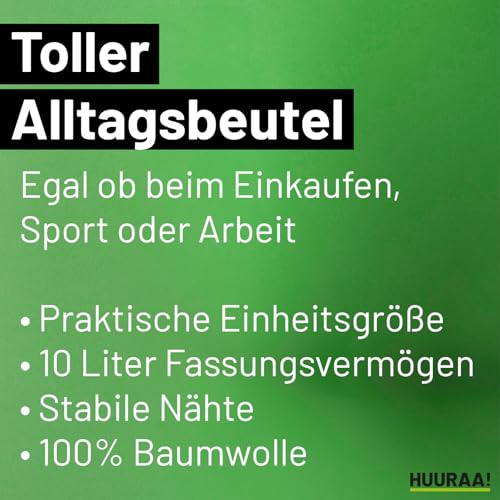 Huuraa Tasche Dackel Silhouette Geschenk 10 Liter Natural Baumwolle Dackel Accessoire