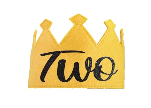 Lil' Cubster Crown, 1st Birthday, Full Size, Felt, Mr ONEderful, Wild One, Baseball, Two, Yellow, Costume Headwear