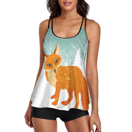Ensembles bikini tankini pour femme avec robe de plage fluide et shorty chic