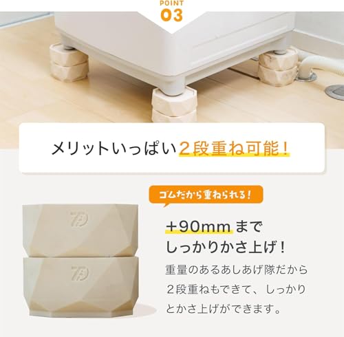あしあげ隊 タツフト 洗濯機かさ上げ台 TFi-9045