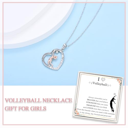 Volleyball Necklace Gifts for Teen Girl Women Volleyball Players Lovers Team Coach on Birthday Christmas Valentines Mothers Day Graduation Back to School3