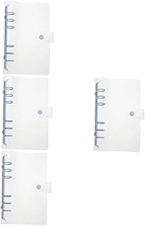 TEHAUX 4Pcs Transparente Caso De Folhas Soltas Transparente Fichário Fichário Planejador Fichário Pastas De Partituras Transparente Capa Fichário Pastas De Arquivo De Escritório