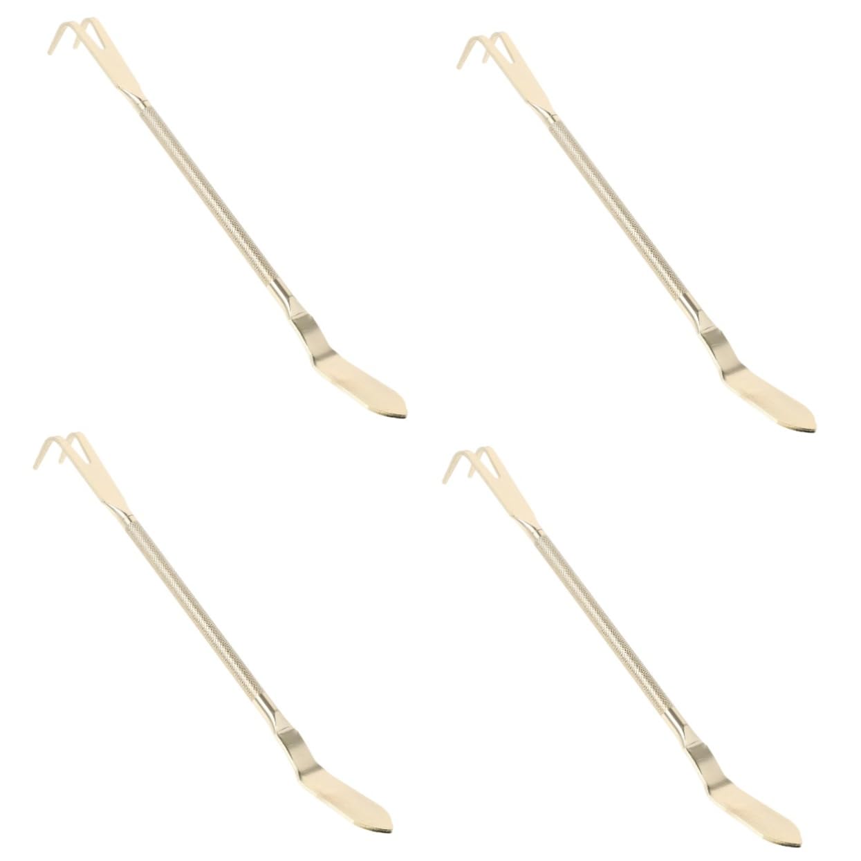 Toyvian 4 Piezas Rastrillo para Bonsai de Inoxidable Herramienta de Jardinería para Plantas Maceta Pinzas para Bonsai con Ergonómico para Aflojar